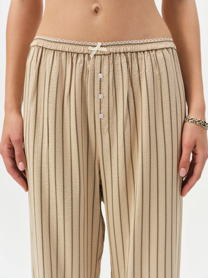 For Love and Lemons Mindy Wide Leg Pant - Brown
