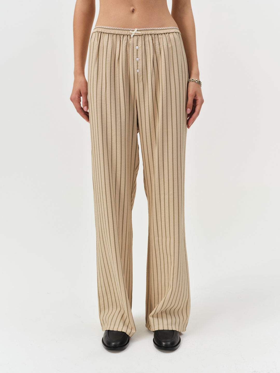 For Love and Lemons Mindy Wide Leg Pant - Brown