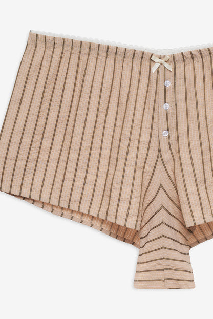 For Love and Lemons Mindy Boxer Short - Brown