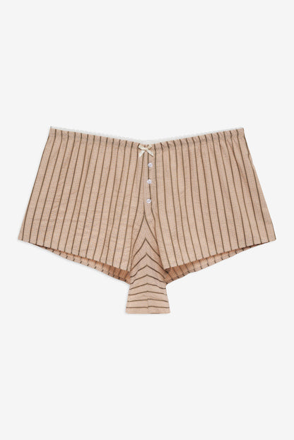 For Love and Lemons Mindy Boxer Short - Brown