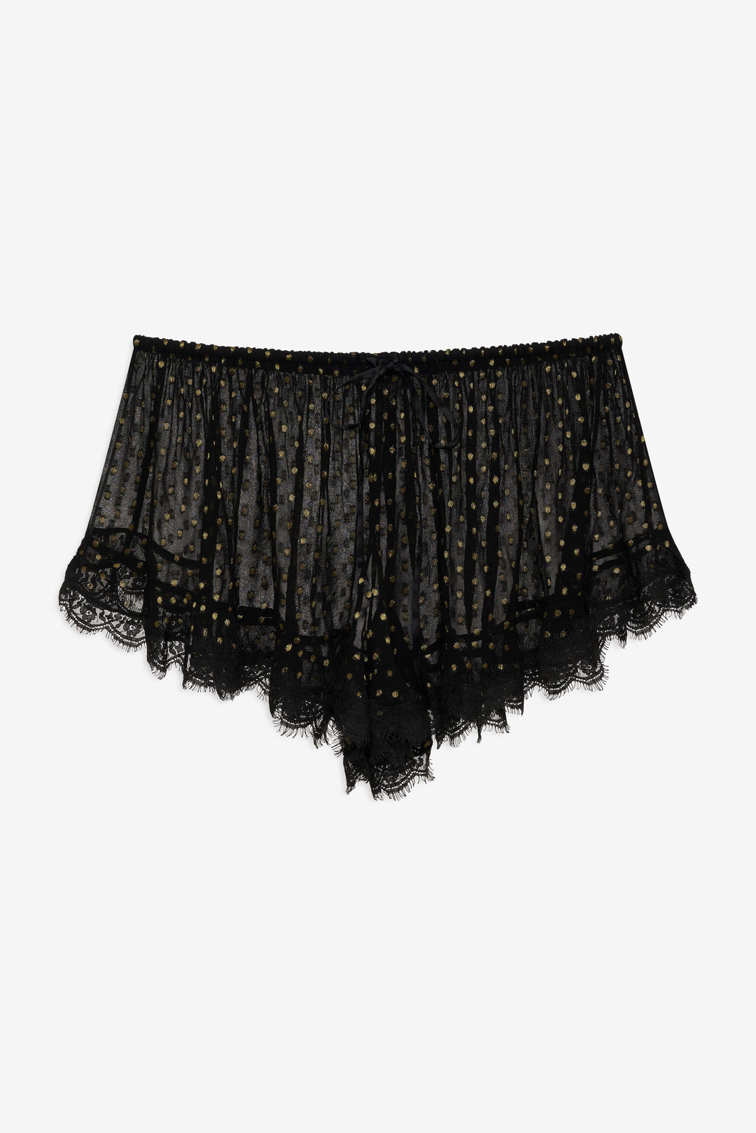 For Love and Lemons Liz Lurex Dot Short - Black