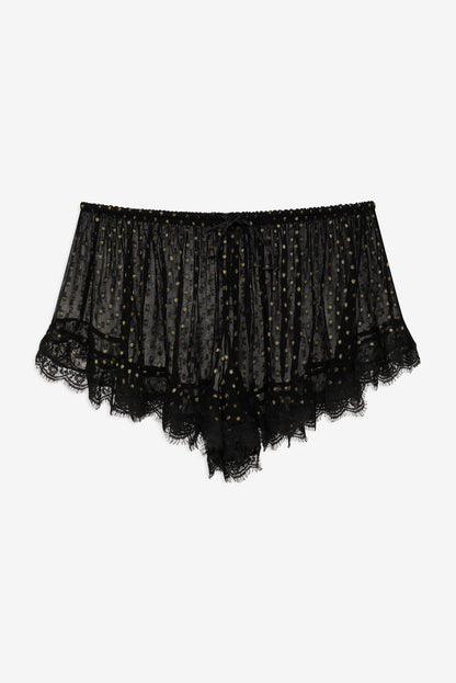 For Love and Lemons Liz Lurex Dot Short - Black