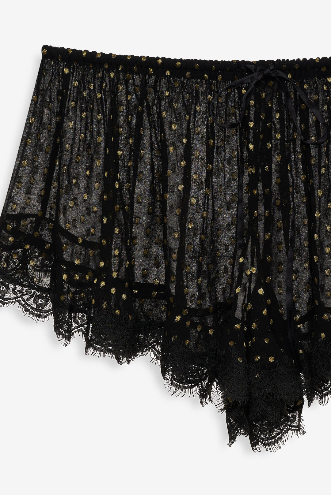 For Love and Lemons Liz Lurex Dot Short - Black
