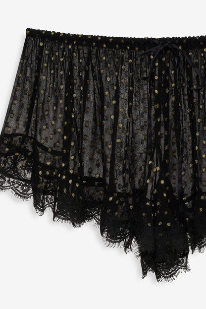 For Love and Lemons Liz Lurex Dot Short - Black