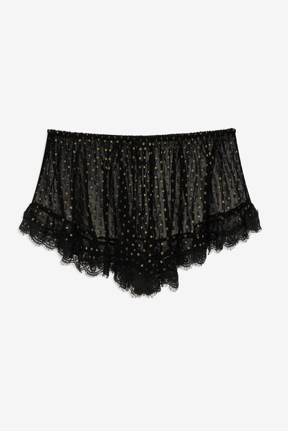 For Love and Lemons Liz Lurex Dot Short - Black