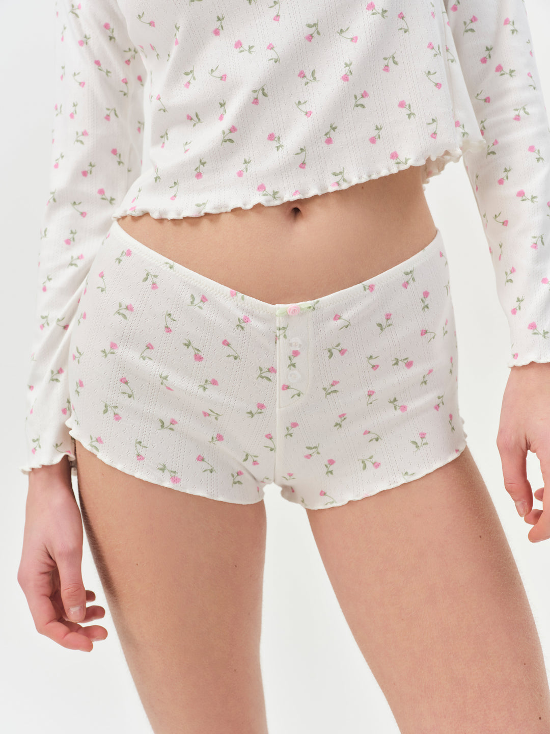 For Love and Lemons Elliana Sleep Short - White