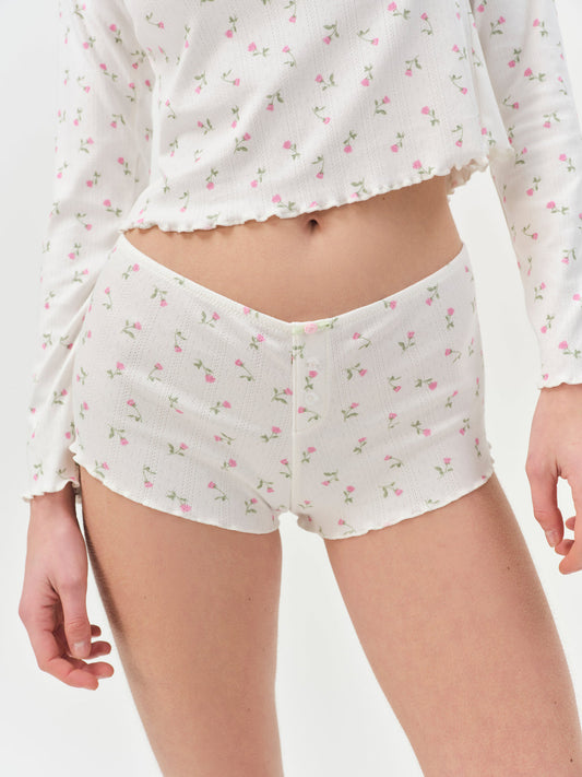 For Love and Lemons Elliana Sleep Short - White
