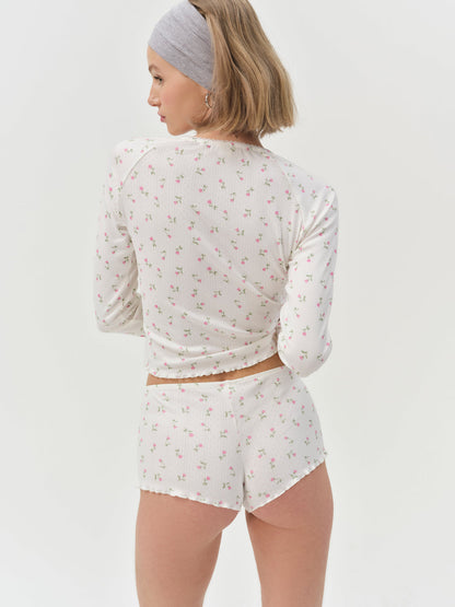 For Love and Lemons Elliana Sleep Short - White