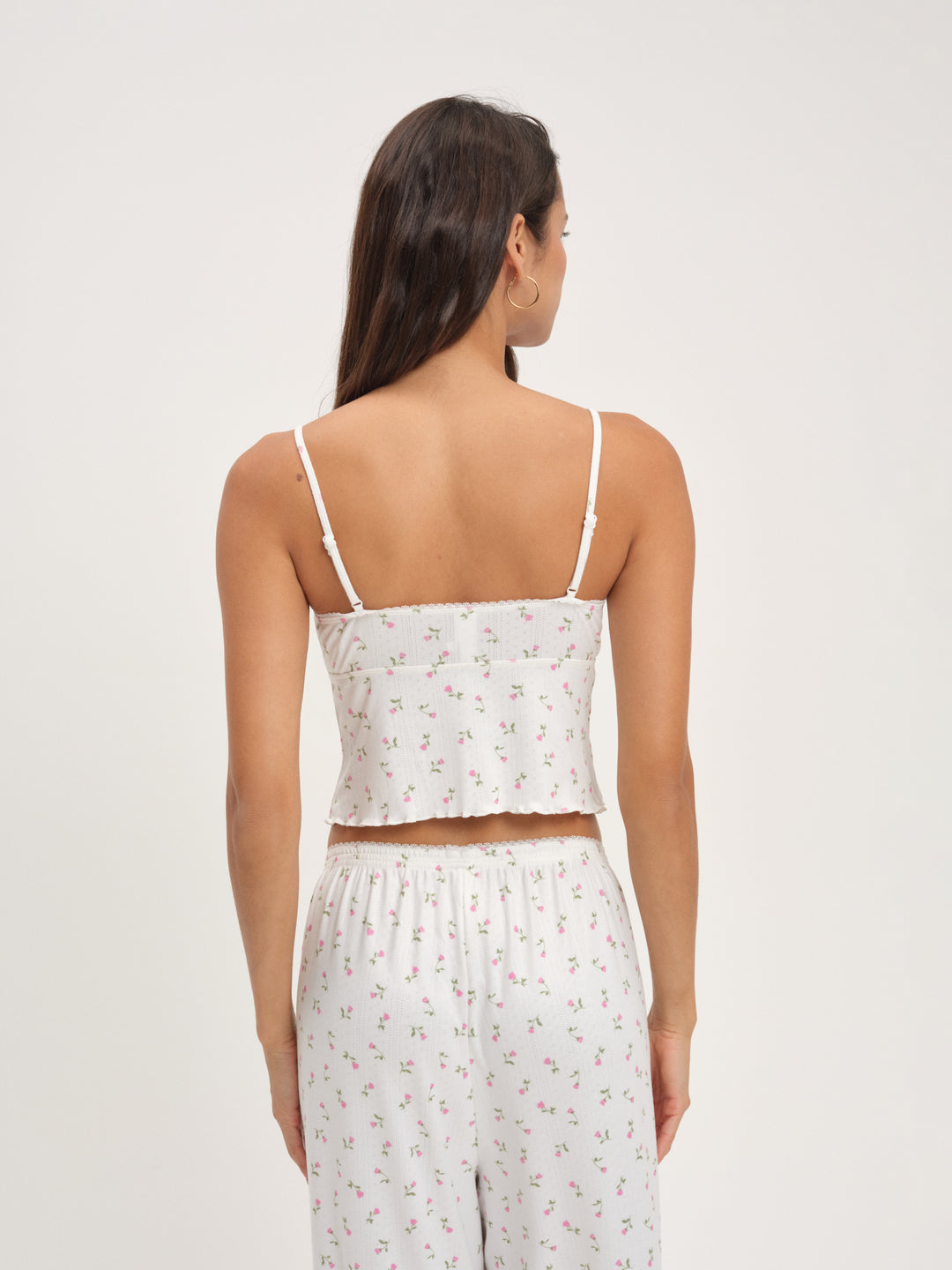 For Love and Lemons Elliana Sleep Top - White