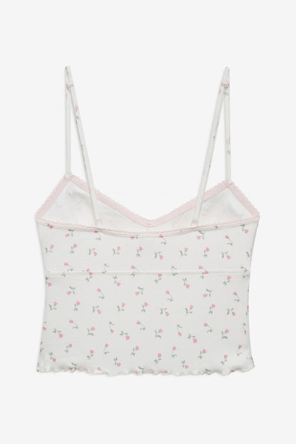 For Love and Lemons Elliana Sleep Top - White