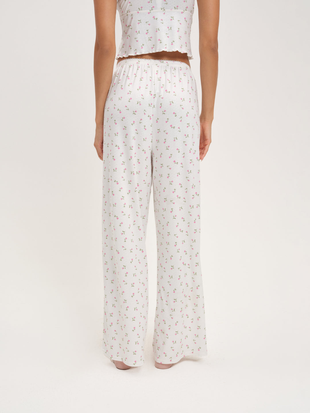 For Love and Lemons Elliana Wide Leg Pant - White