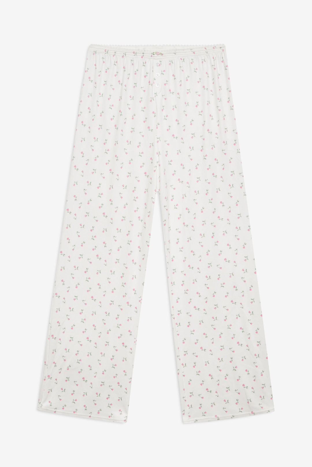 For Love and Lemons Elliana Wide Leg Pant - White