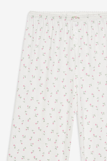 For Love and Lemons Elliana Wide Leg Pant - White