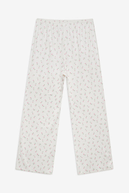 For Love and Lemons Elliana Wide Leg Pant - White
