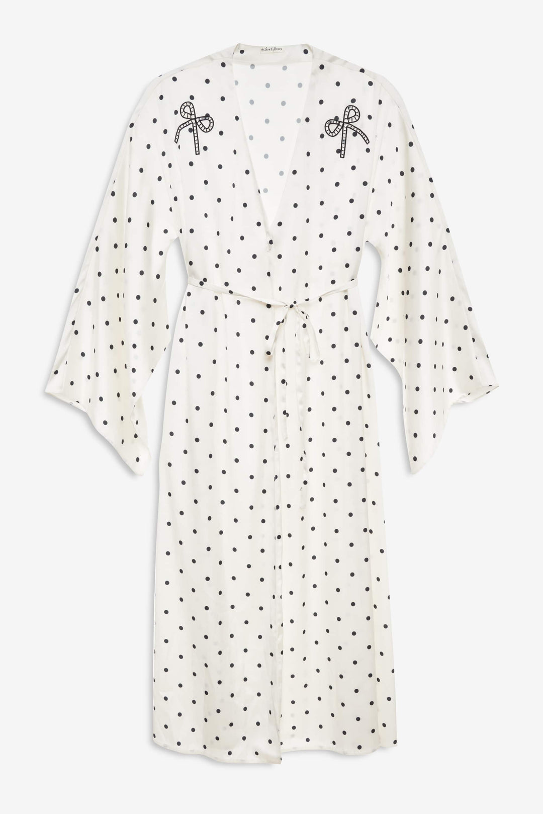 For Love and Lemons Lady Dot Robe - Cream