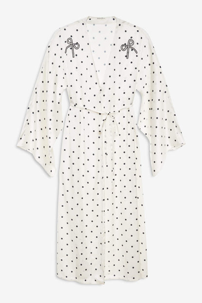 For Love and Lemons Lady Dot Robe - Cream