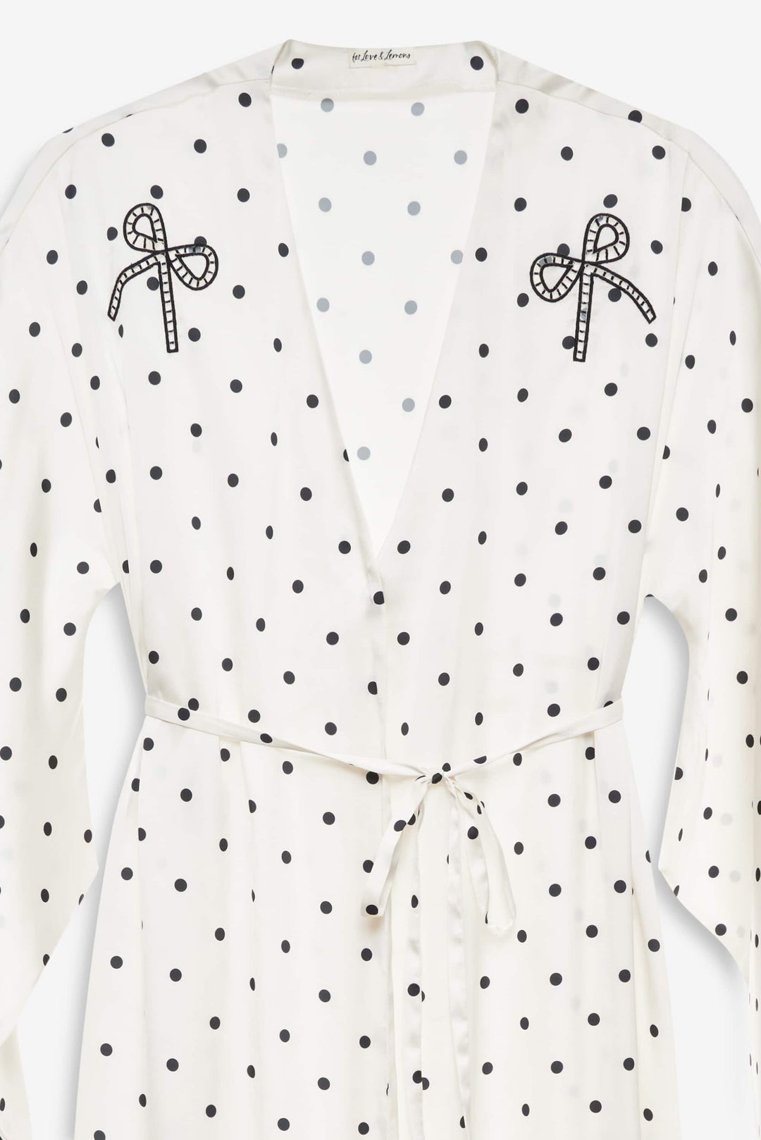 For Love and Lemons Lady Dot Robe - Cream