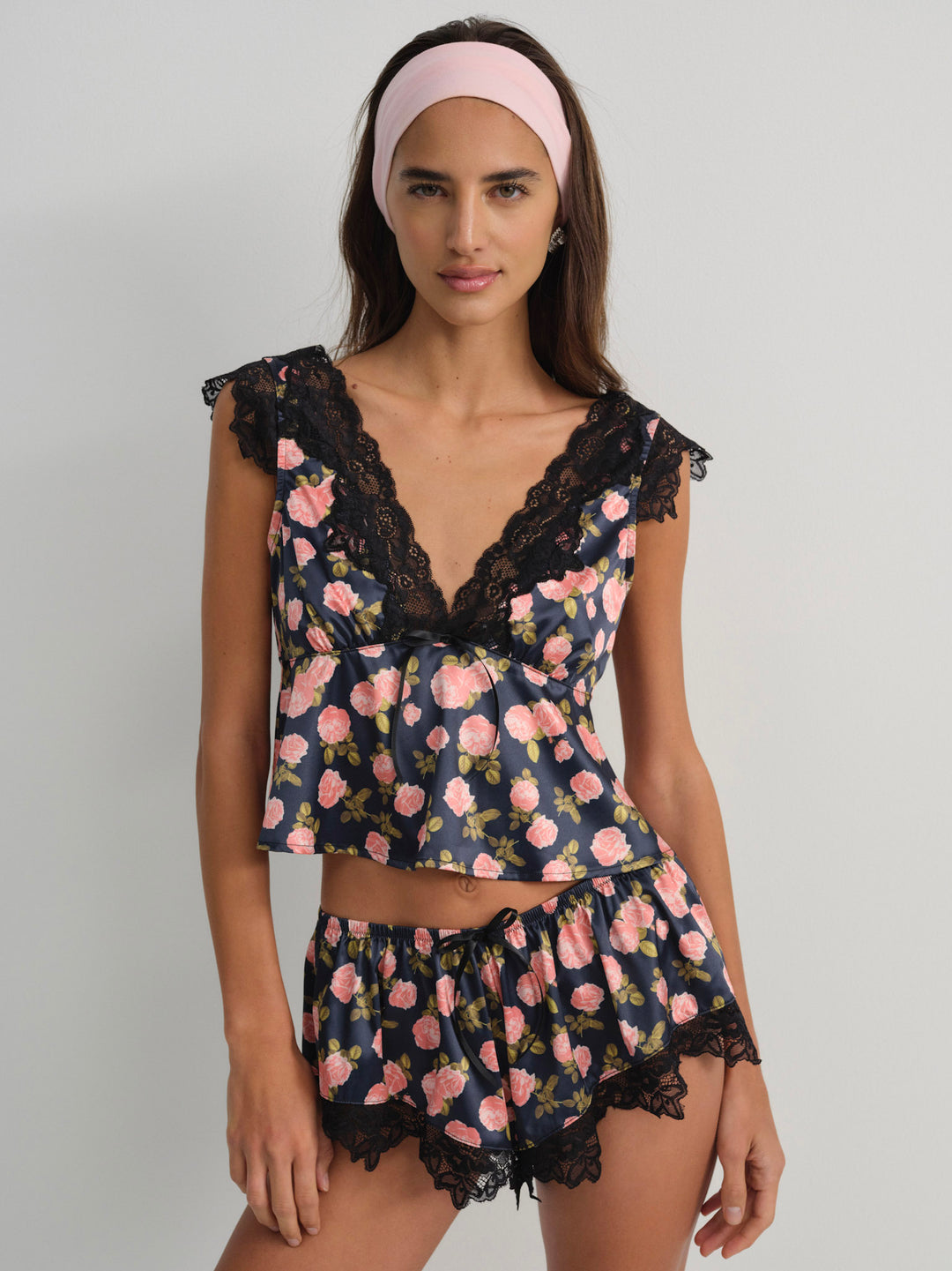 For Love and Lemons Kayla Sleep Top - Navy
