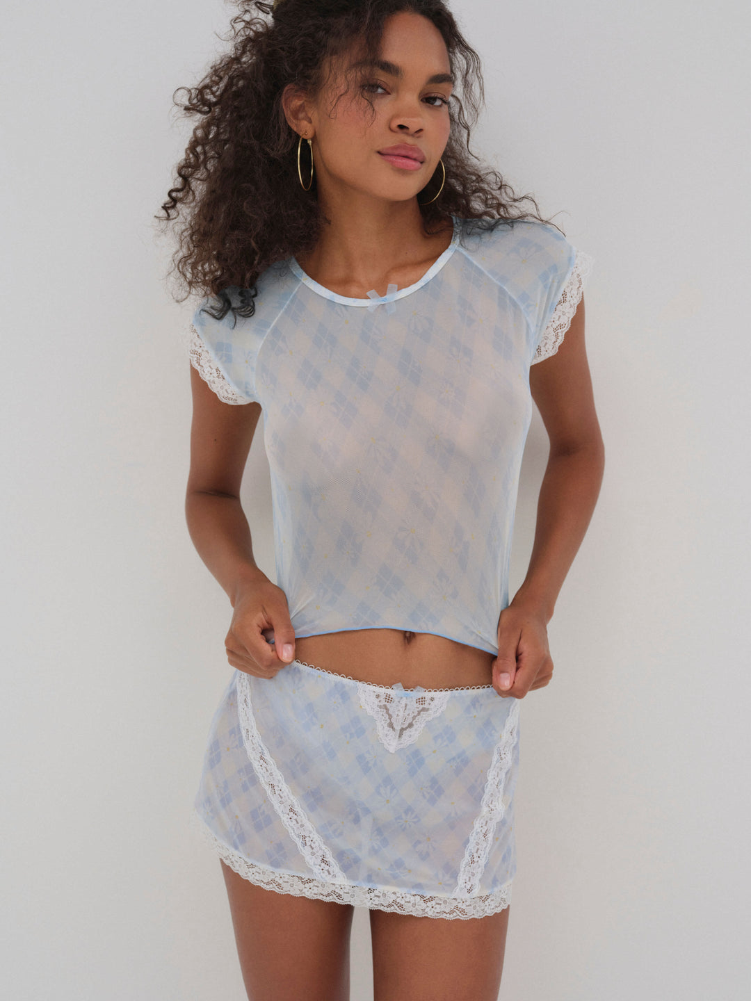 For Love and Lemons Dee Dee Daisy Tee - Blue
