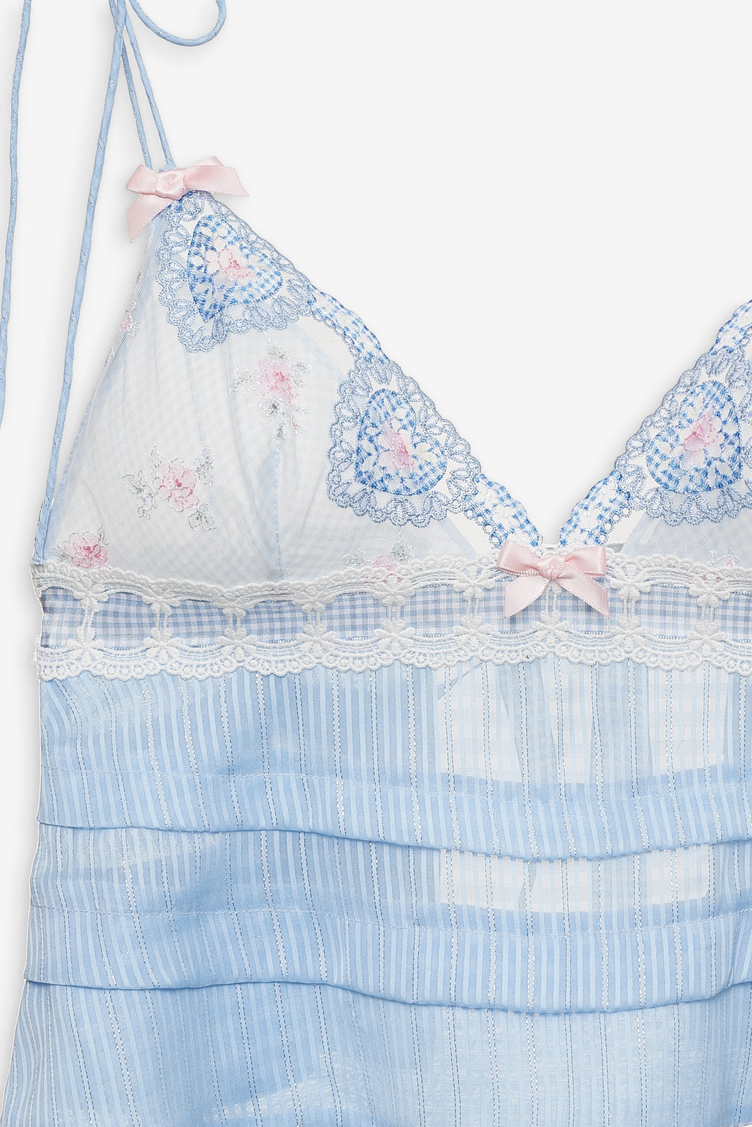 For Love and Lemons Dainty Doily Sleep Top - Blue