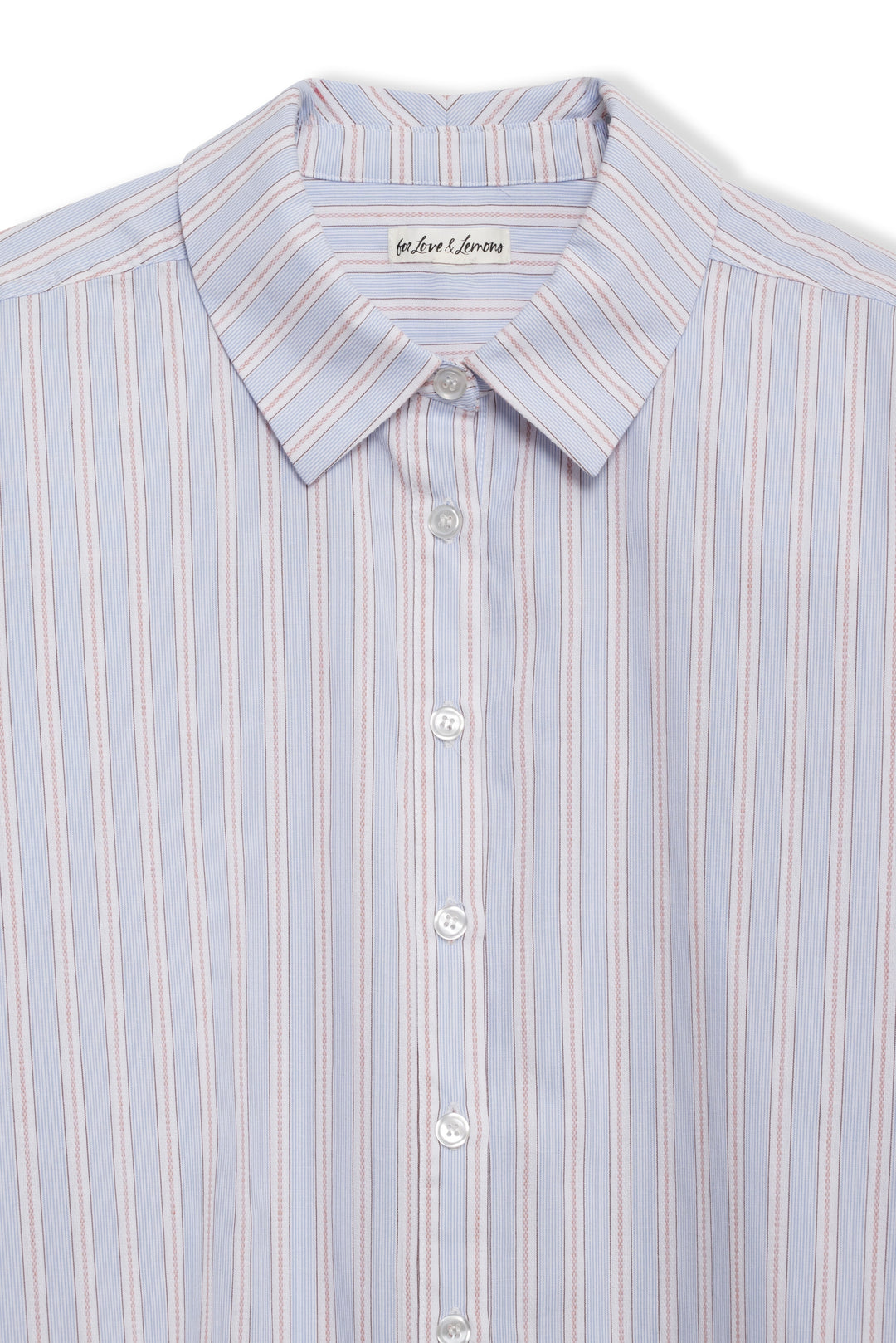 For Love and Lemons Lakeside Stripe Button Down Top - Blue