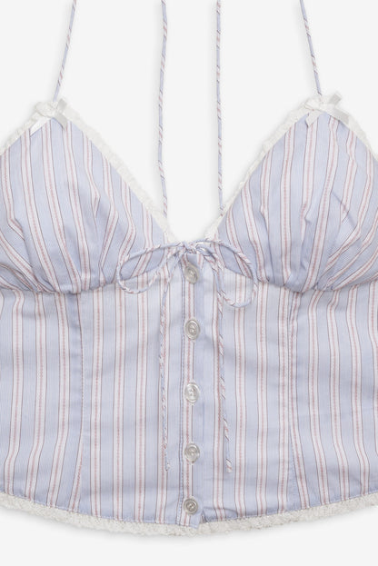 For Love and Lemons Lakeside Stripe Top - Blue