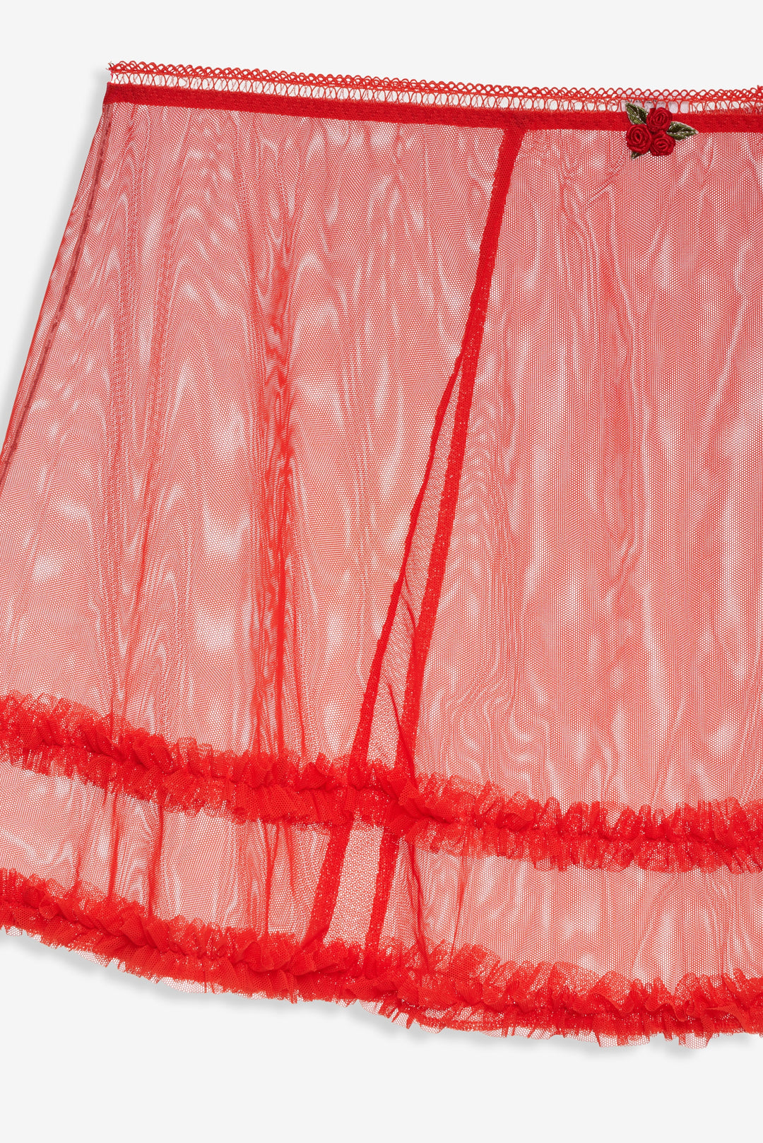 For Love and Lemons Gene Slip Skirt - Red