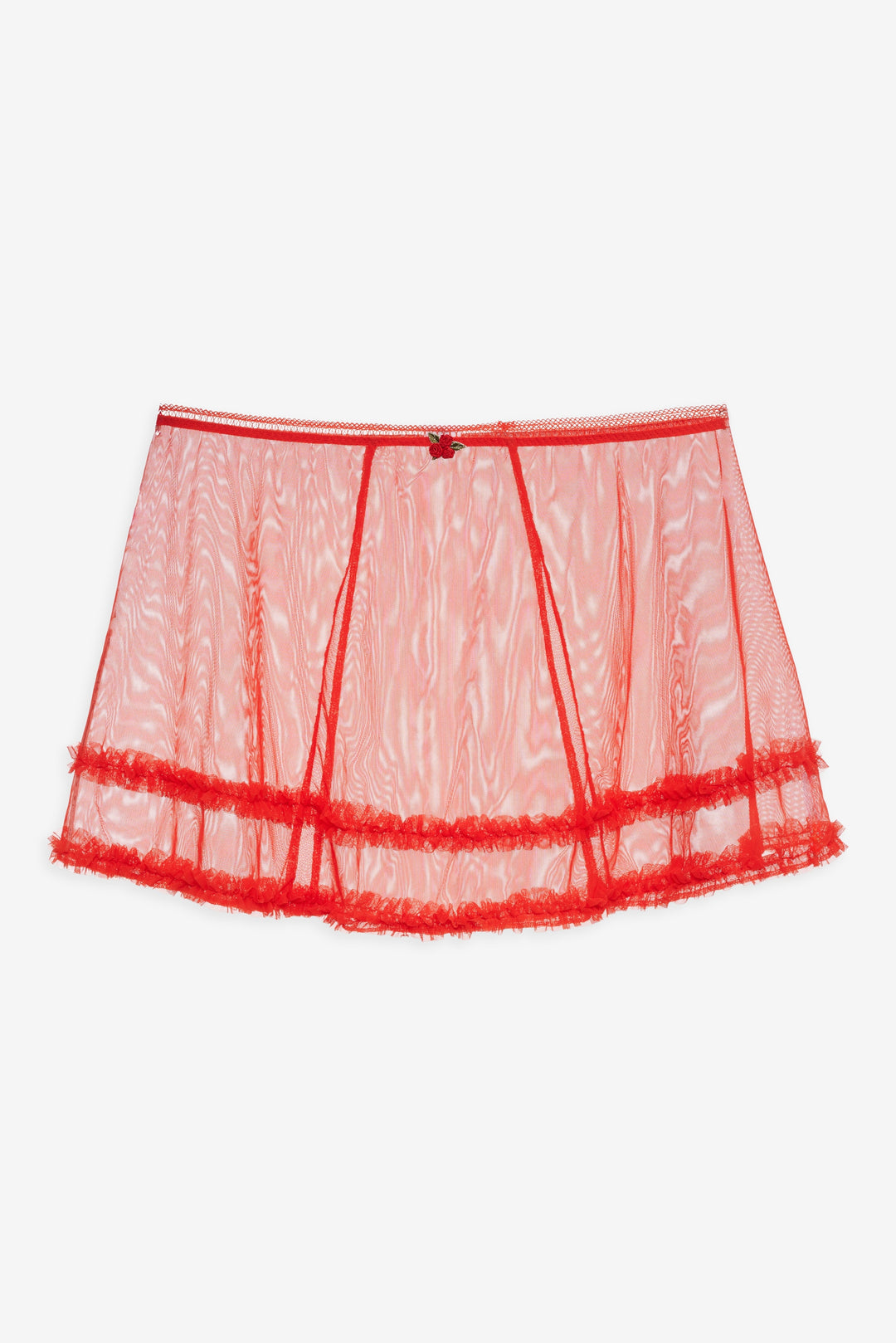 For Love and Lemons Gene Slip Skirt - Red