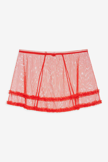 For Love and Lemons Gene Slip Skirt - Red