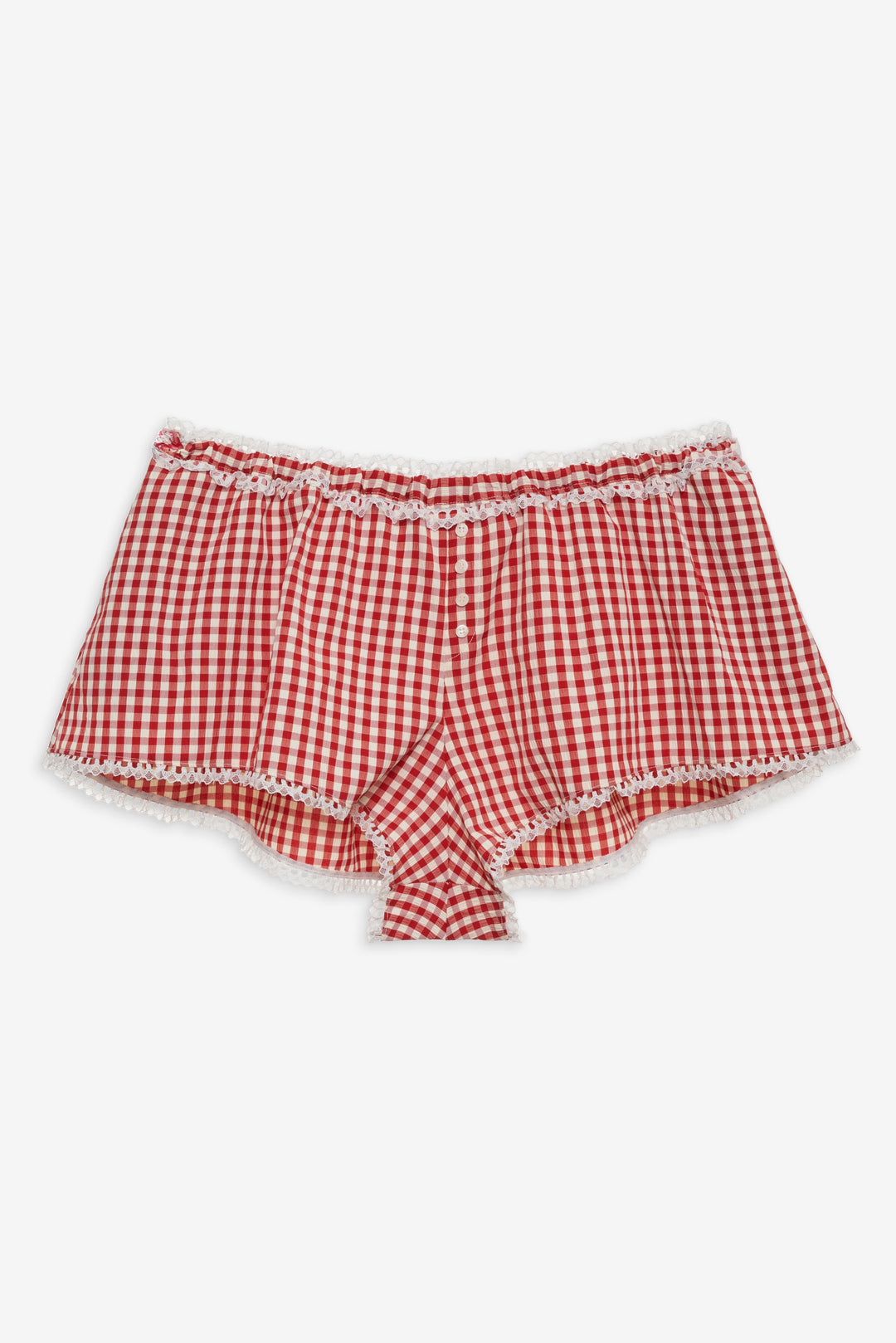 For Love and Lemons Scotch Bonnet Gingham Short - Red