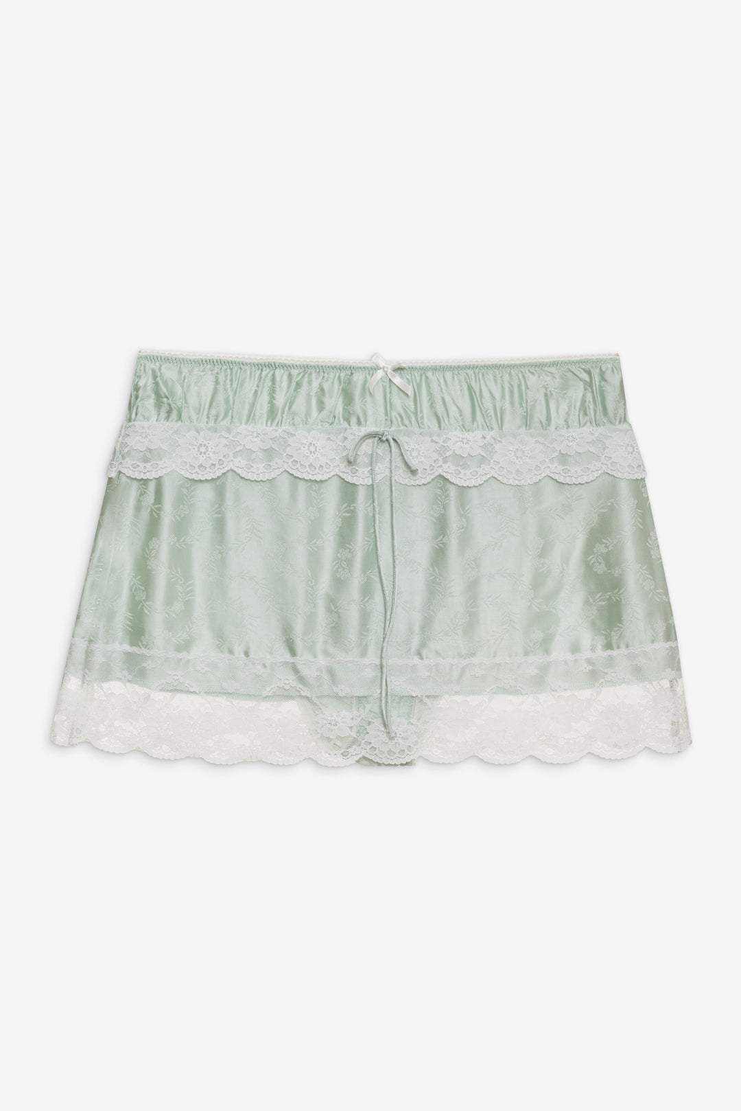 For Love and Lemons Mint Twist Jacquard Mini Skirt - Mint
