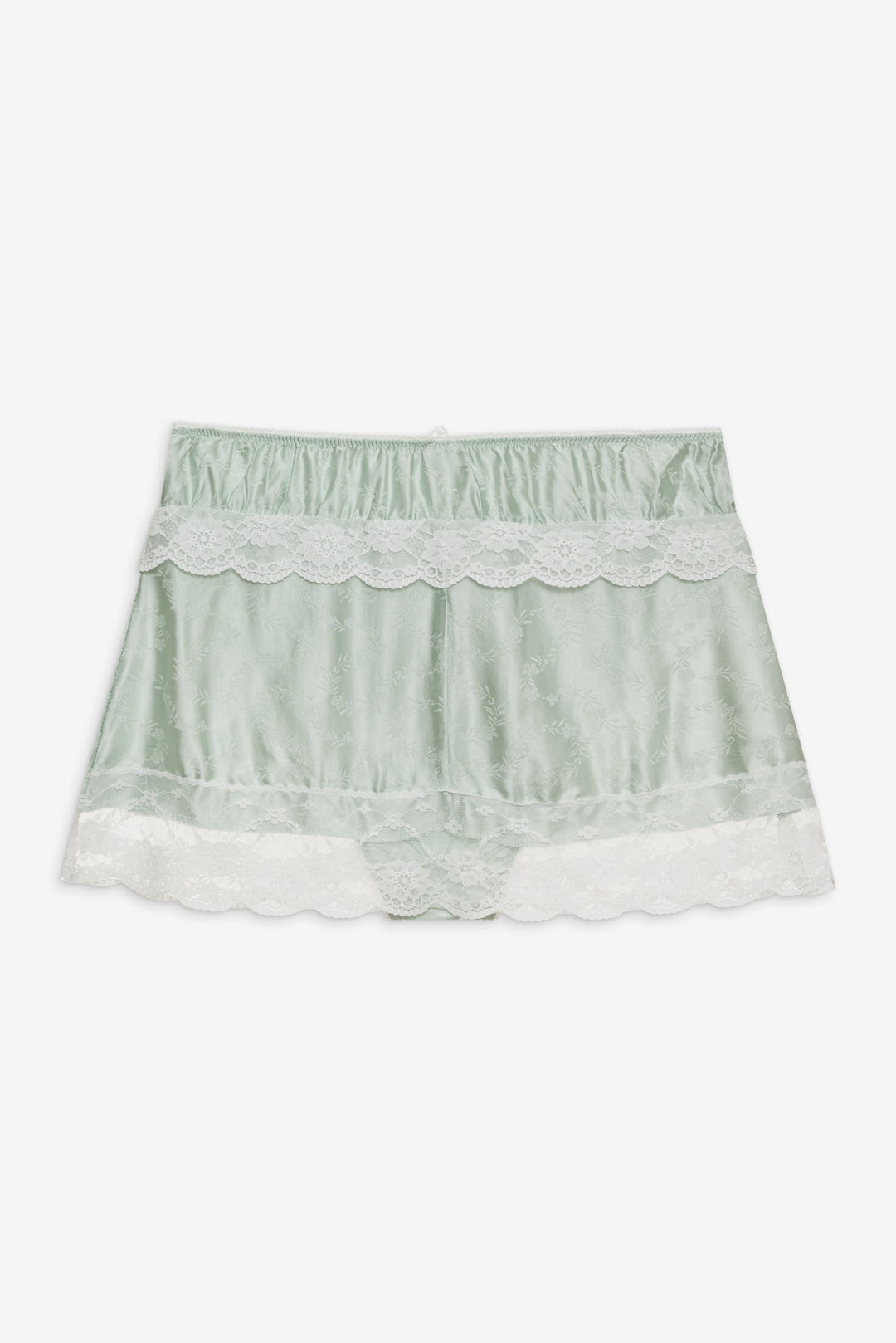 For Love and Lemons Mint Twist Jacquard Mini Skirt - Mint
