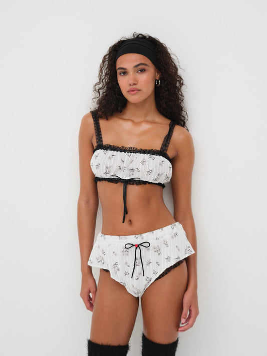 For Love and Lemons Fawn Sleep Short - White