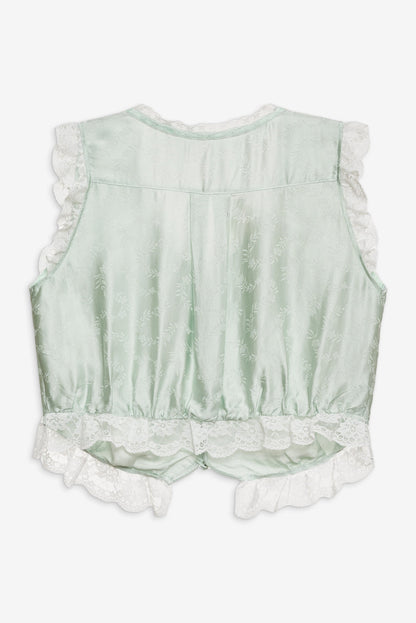 For Love and Lemons Mint Twist Jacquard Top - Mint