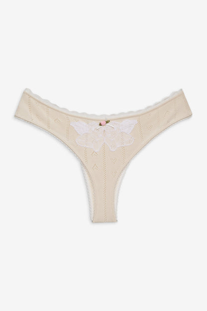 For Love and Lemons Angelina Knit Panty - Cream