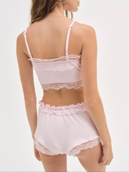 For Love and Lemons Dahlia Sleep Short - Pink
