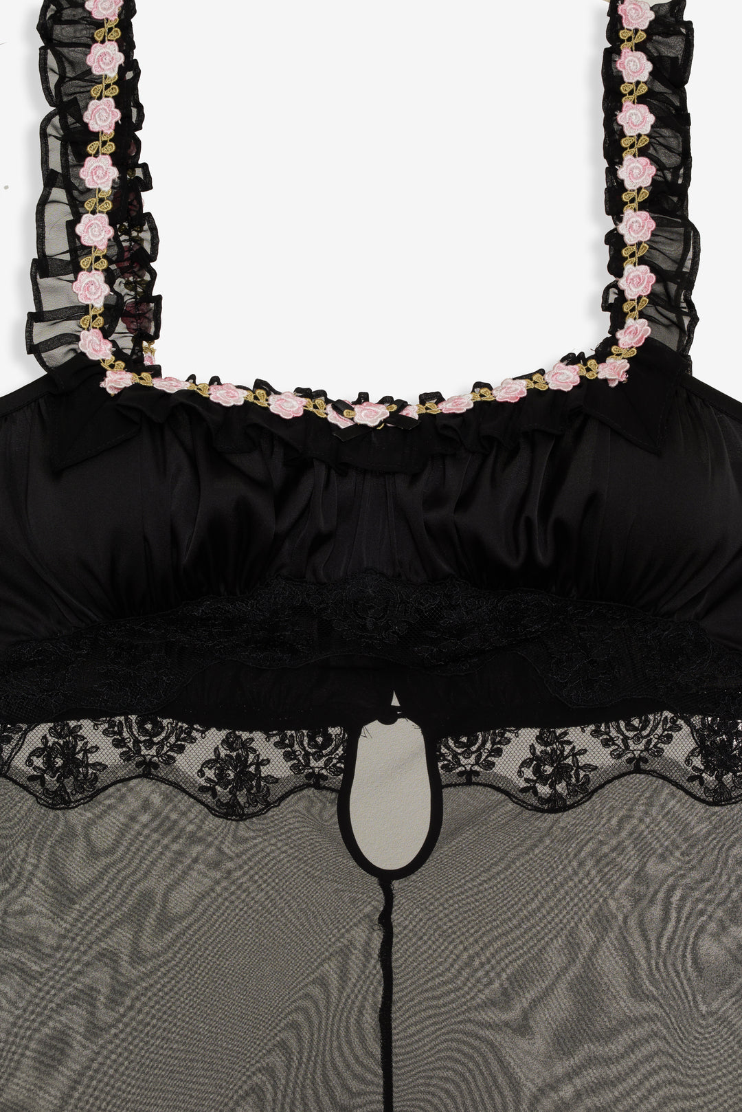 For Love and Lemons Gertrude Maxi Slip Dress - Black