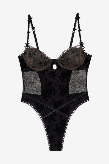For Love and Lemons Sonia Bodysuit - Black