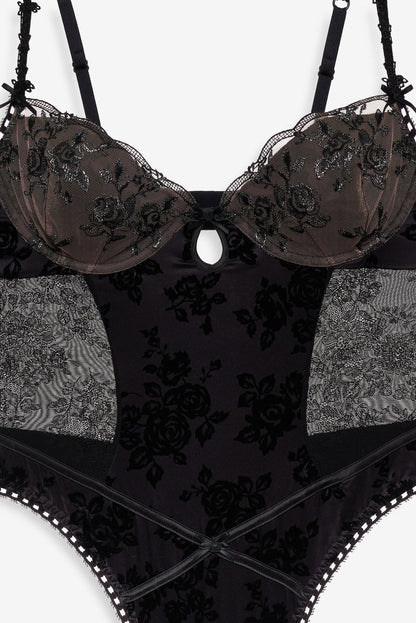 For Love and Lemons Sonia Bodysuit - Black