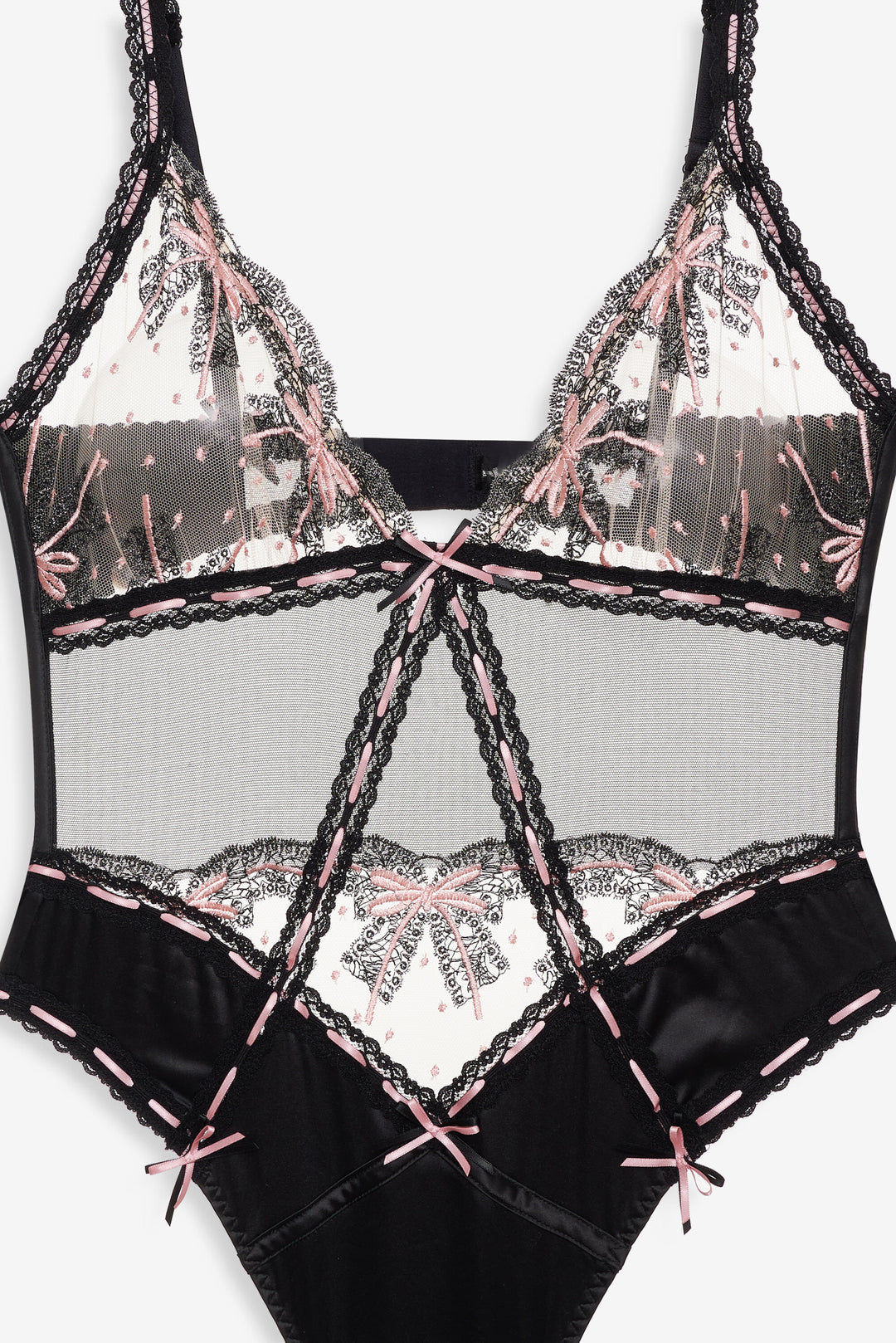 For Love and Lemons Love Letters Bodysuit - Black