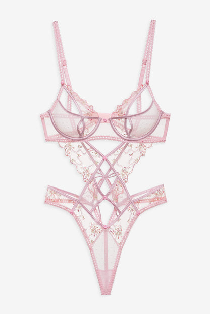 For Love and Lemons Dainty Daphne Teddy - Pink