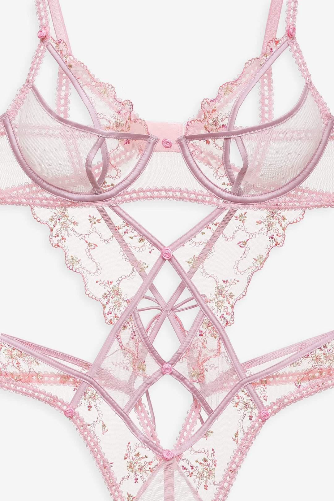 For Love and Lemons Dainty Daphne Teddy - Pink