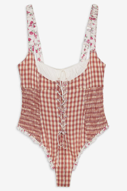 For Love and Lemons Georgia Bodysuit - Mauve