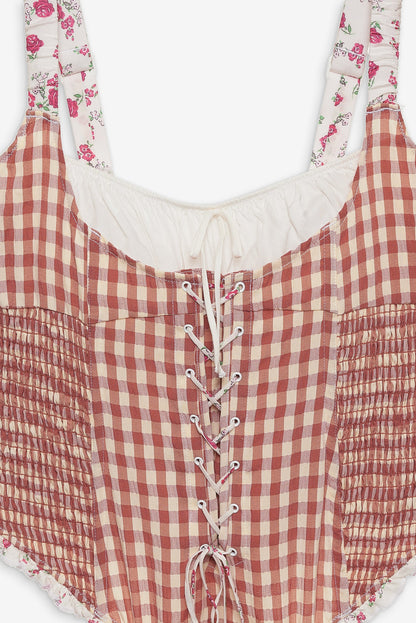 For Love and Lemons Georgia Bodysuit - Mauve