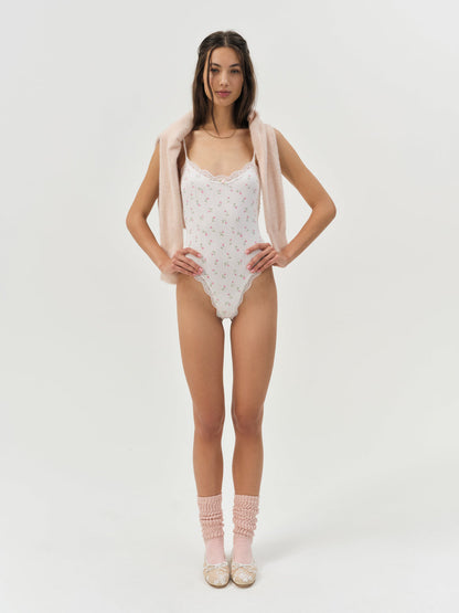 For Love and Lemons Elliana Bodysuit - White
