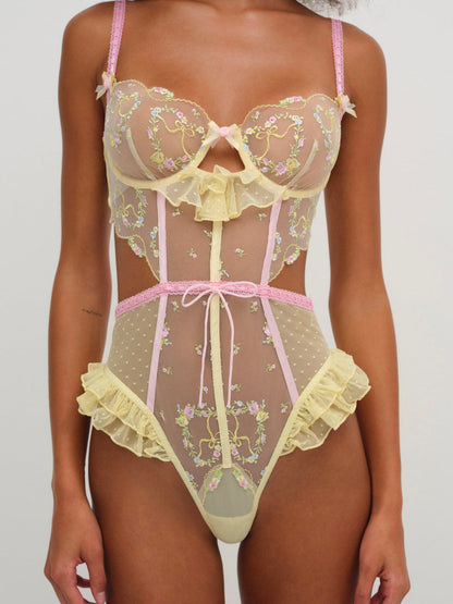 For Love and Lemons Sunny Bouquet Teddy - Multi Yellow