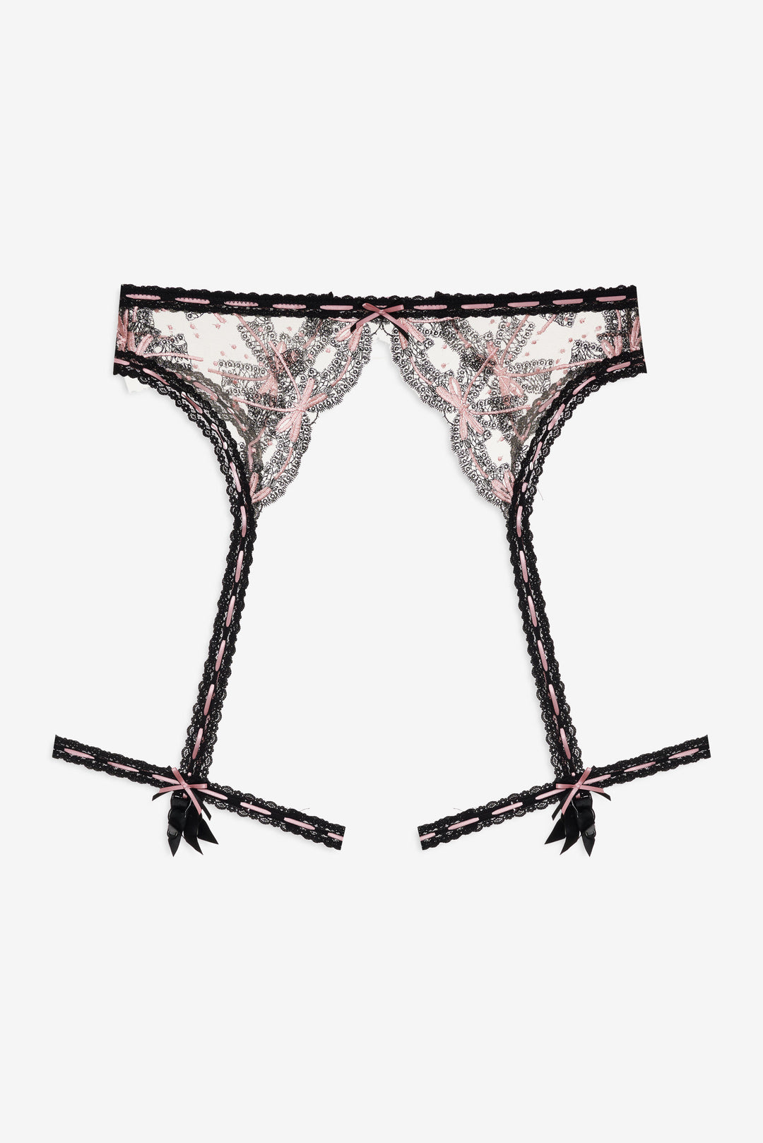 For Love and Lemons Love Letters Garter Belt - Black