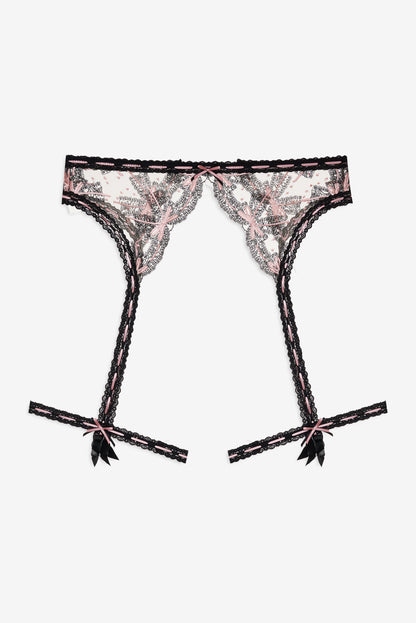 For Love and Lemons Love Letters Garter Belt - Black