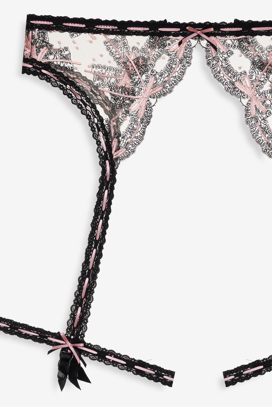 For Love and Lemons Love Letters Garter Belt - Black