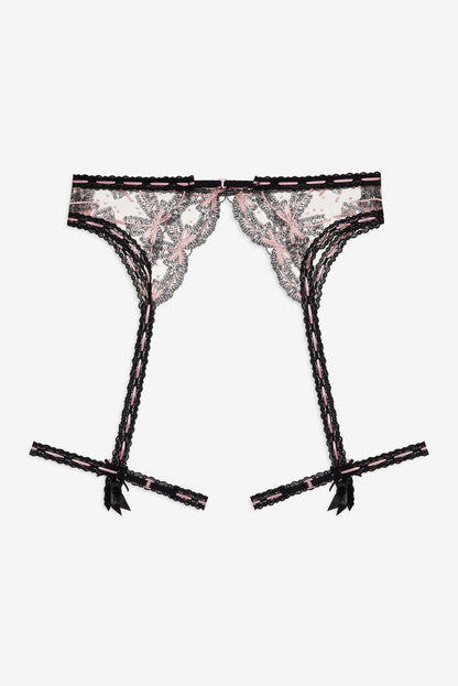 For Love and Lemons Love Letters Garter Belt - Black